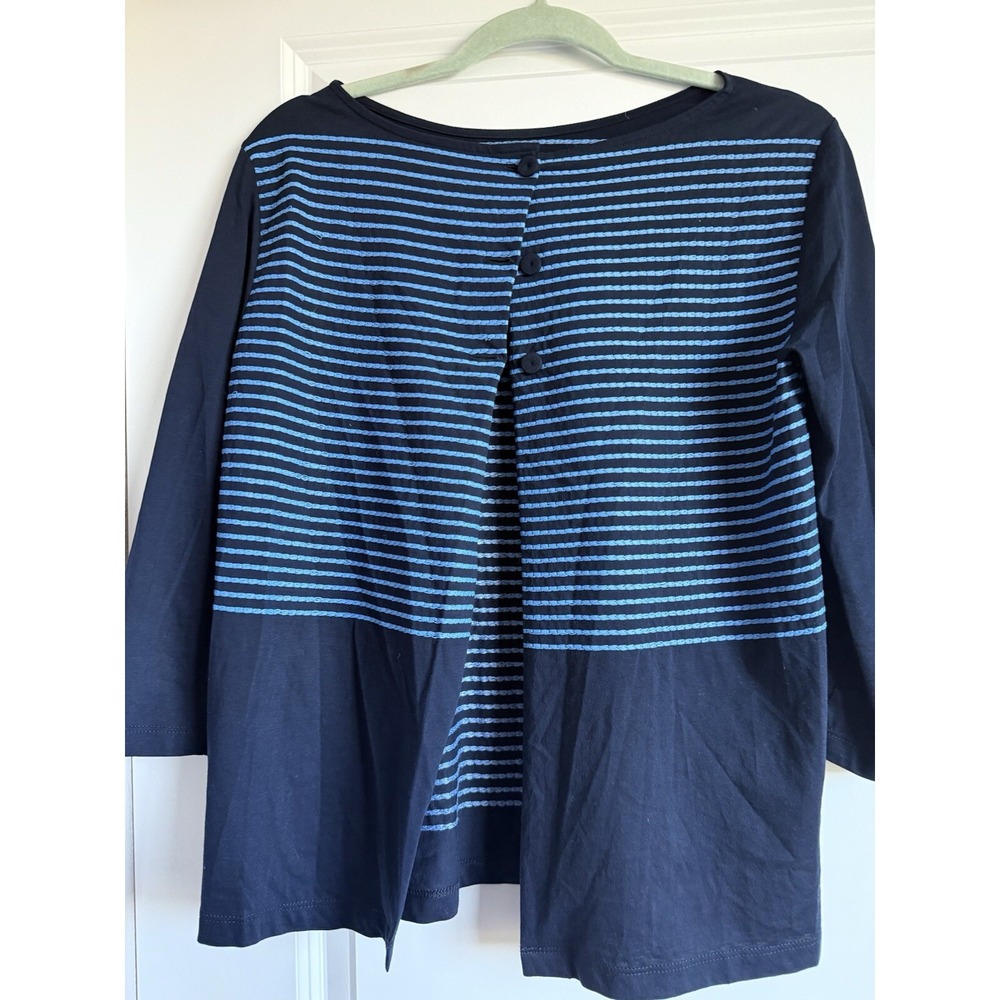 authentic Prada Women's nautical striped sweater Top 2014 SZ Small Blue Black - Picture 7 of 13